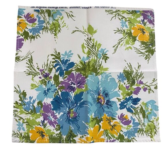 Lot of 6 Waverly Summer Garden Napkins Floral Cloth 15" x 14" Dining Luncheon - Picture 3 of 5